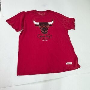VTG Mitchell & Ness T-Shirt Mens Large Red Short Sleeve Crew Neck Windy City